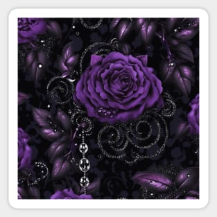 Purple Roses Sticker